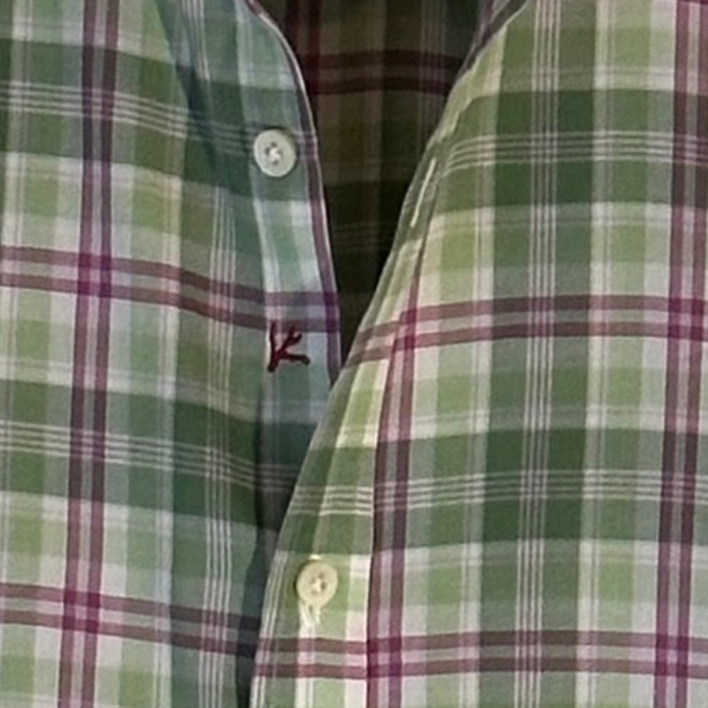 Isaia Windowpane Dress Sport Shirt / MENS IT SZ 40 - Picture 13 of 15